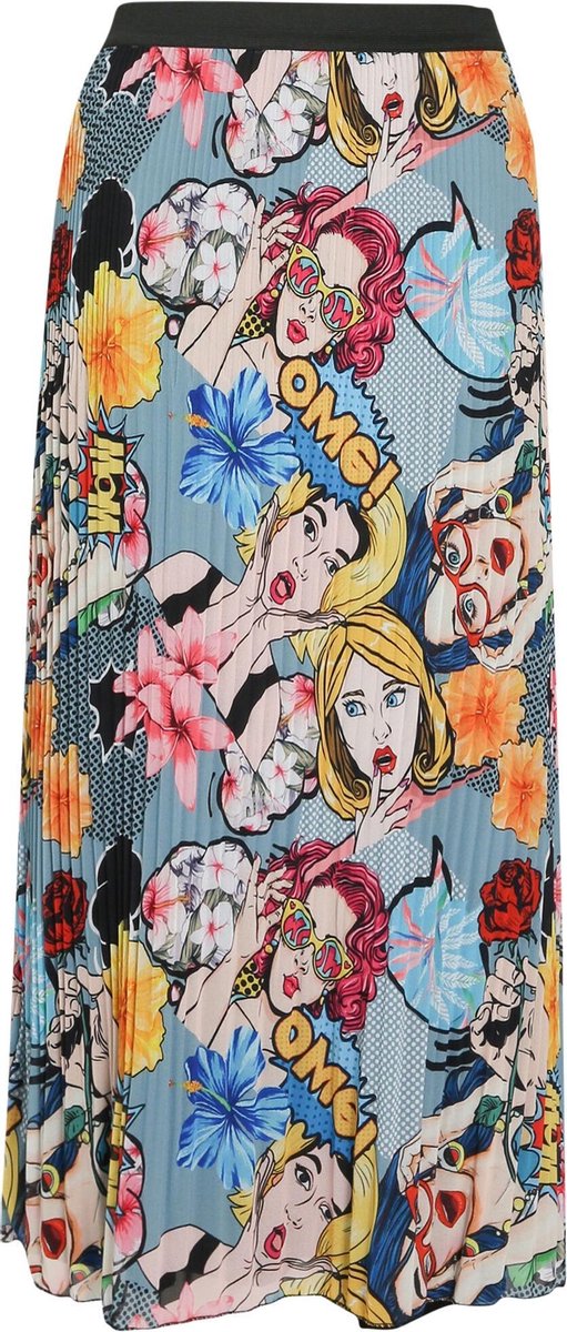 Lange rok met pop-artprint