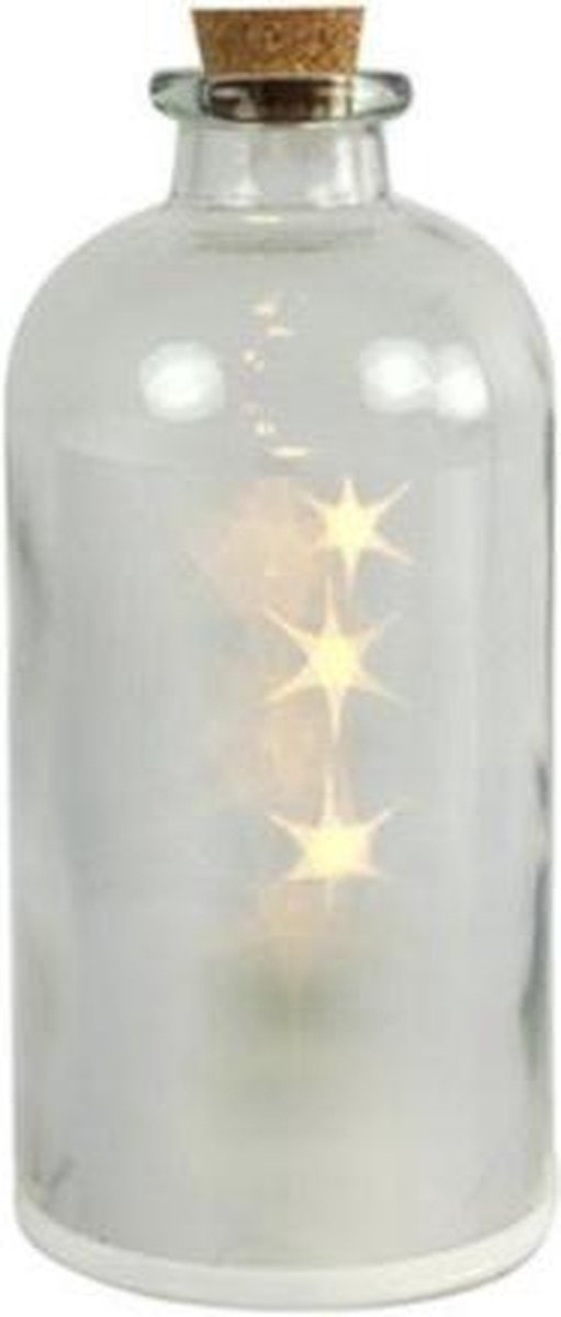 Cf Label Decoratieverlichting Sterren Led 11 X 24 Cm Glas Wit
