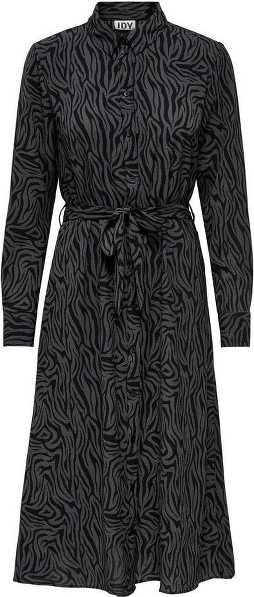 Jdypiper L/s  Above Calf Dress Wvn 15223912 Black/raven Zebr