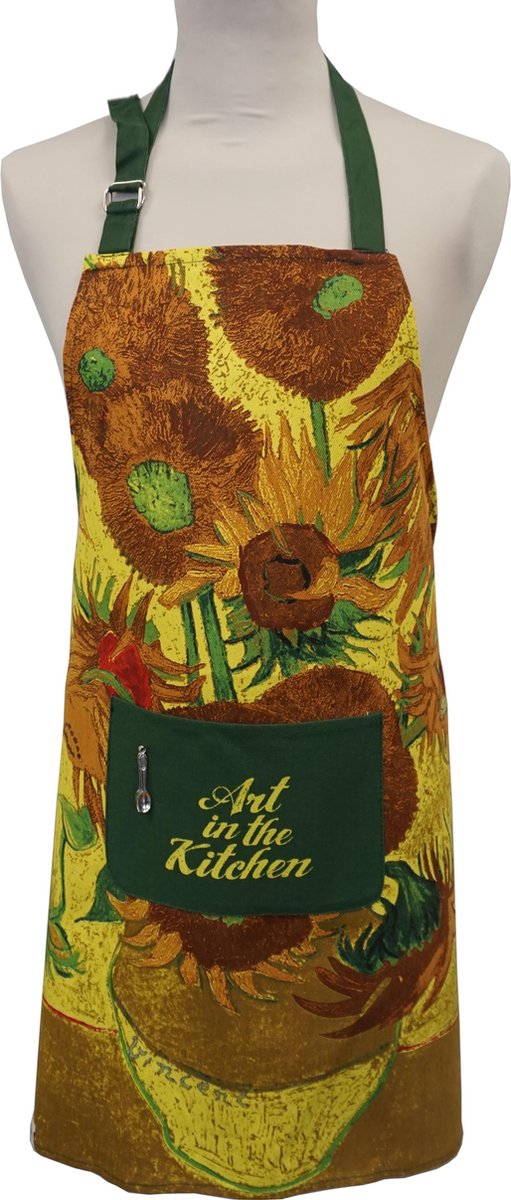 Memoriez Keukenschort Van Gogh Zonnebloem 100% Katoen