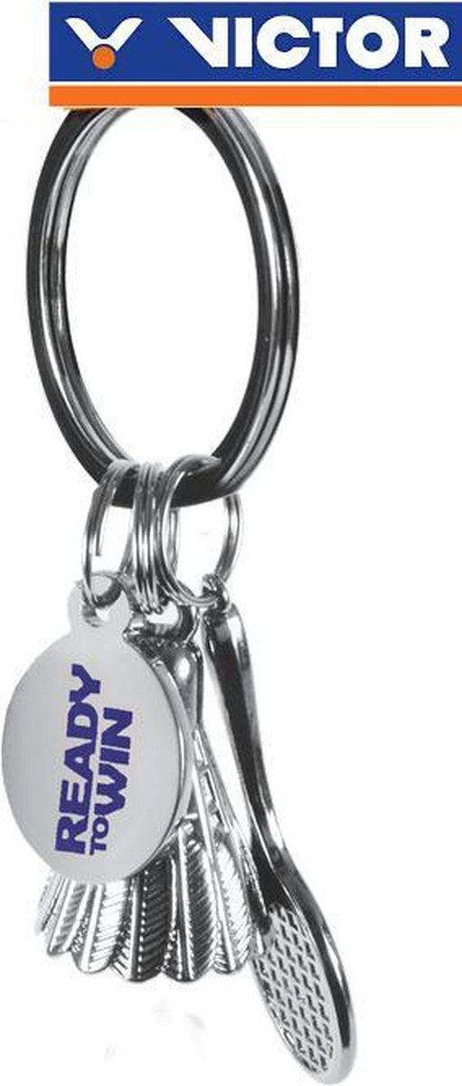 VICTOR badmintonshuttle en racket sleutelhanger