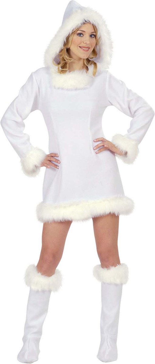 Wit sexy Eskimo kostuum voor dames  - Verkleedkleding - Medium
