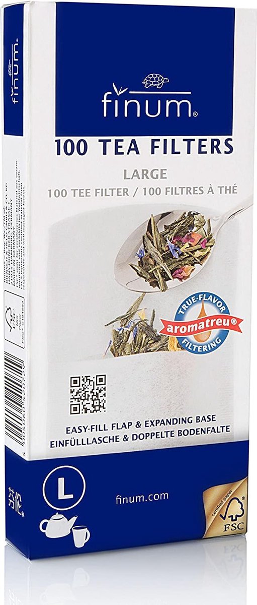 Finum Theefilters L - Naturel - Set-100