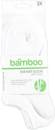 Apollo 6-Pack Bamboe Sneakersokken 121473 unisex - wit - maat 39-42