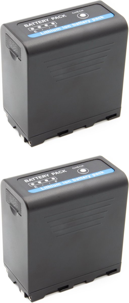 ChiliPower Sony NP-F970 / NP-F980U accu - Extra Power - 10.050mAh - met USB-in Ã©n USB-out - 2-Pack