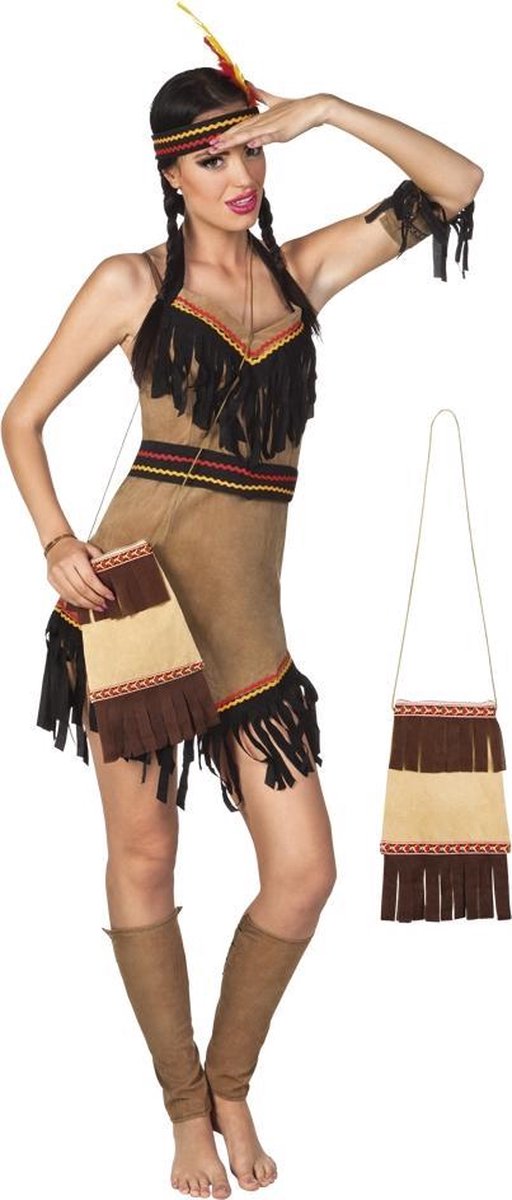 12 stuks: Indianenhandtasje - 31cm
