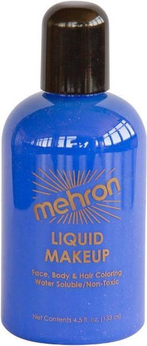 Mehron Vloeibare Schmink op Waterbasis - Blauw - 133 ml