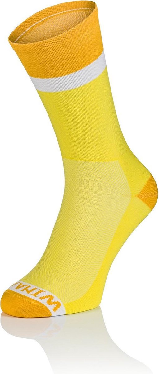 Winaar TDF Fietssokken Geel/Wit/Oranje Maat XS (36-38)