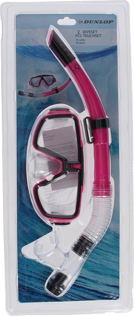 Dunlop Snorkelset - Duikbril + Snorkel - In Verschillende Kleuren - PVC