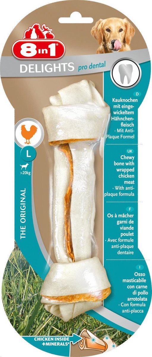 8in1 Dental Delights Kauwsnack - L - 85 g
