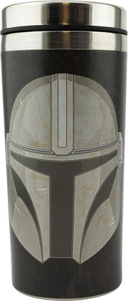 Star Wars Reisbeker - Mok met Deksel - The Mandalorian - RVS - 0.5L - Zwart / Grijs