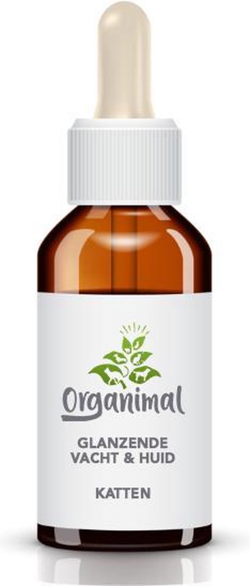 Organimal - Glanzende Vacht & Huid 50ml - Katten - o.a. bij vacht en huid problemen & mooie vacht