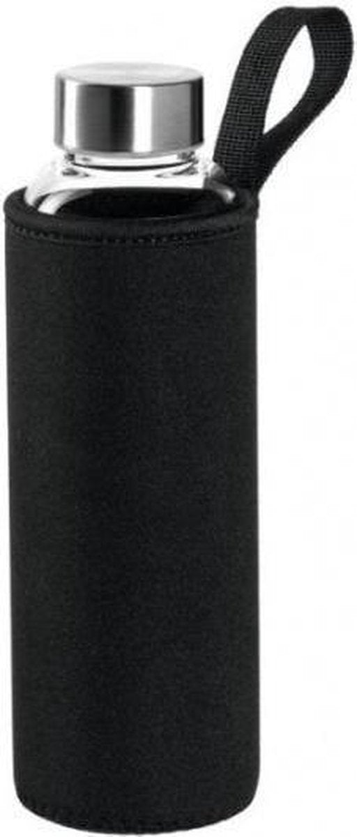 Montana Drinkfles 500 Ml Glas Zwart/Transparant