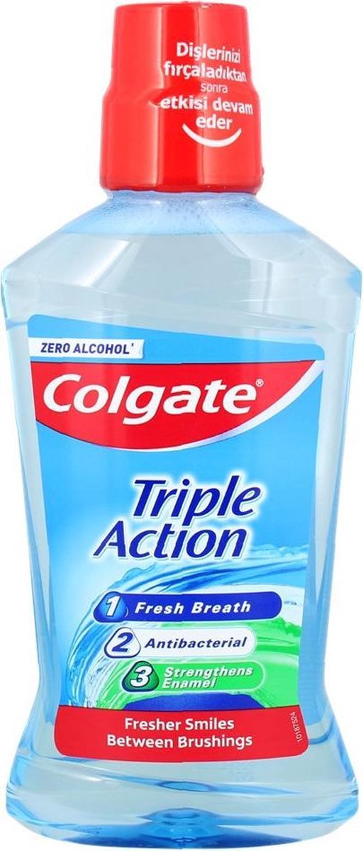 500ml / Colgate mondwater Triple Action / watermond met antibacteriële werking
