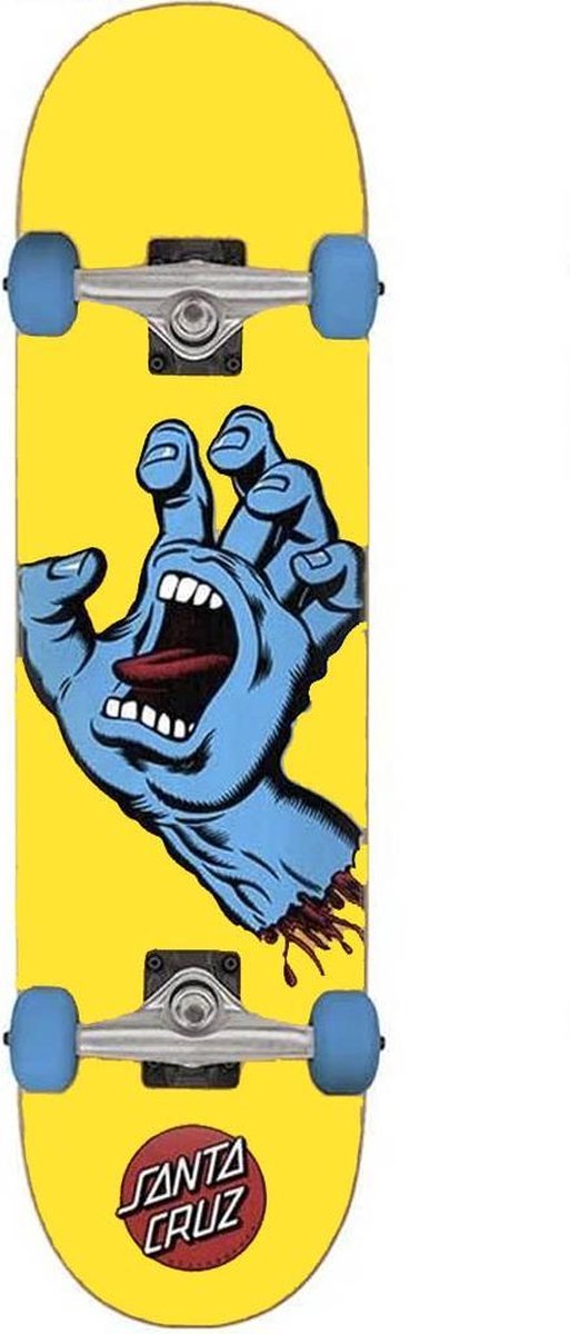 Santa Cruz Screaming Hand 7.75 compleet skateboard yellow
