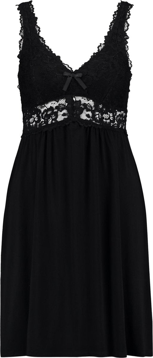 Hunkemöller Dames Slipdress Modal lace - maat 2XS