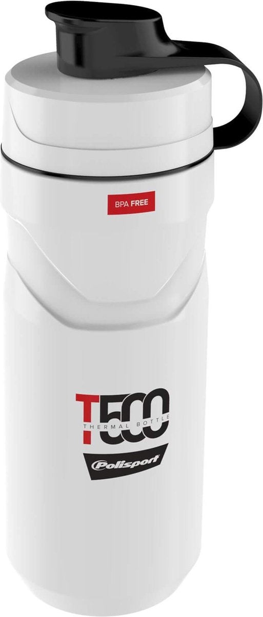 Polisport thermo bidon T500 white/red