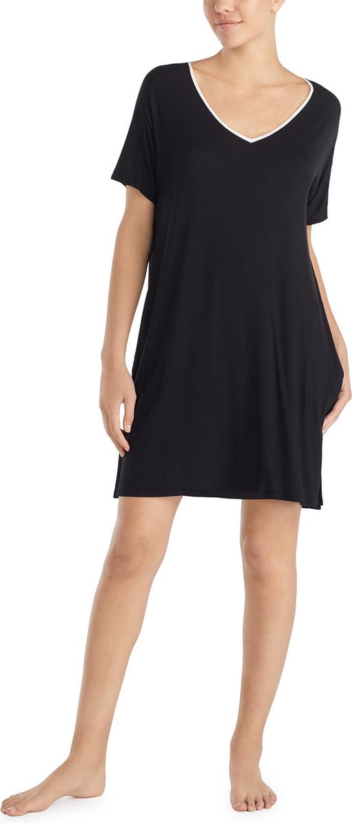 DKNY - DKNY CORE ESSENTIALS S/S SLAAPSHIRT - Zwart - Vrouwen - Maat M