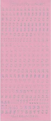 alfabet stickers Nellie Snellen licht baby roze pink Clippunch 1 vel 23 x 10 cm candy