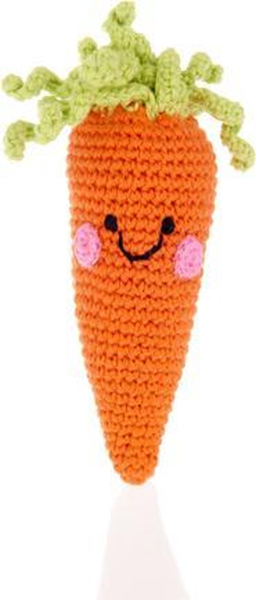 Pebble rammelaar  - Friendly vegetable - carrot = fairtrade