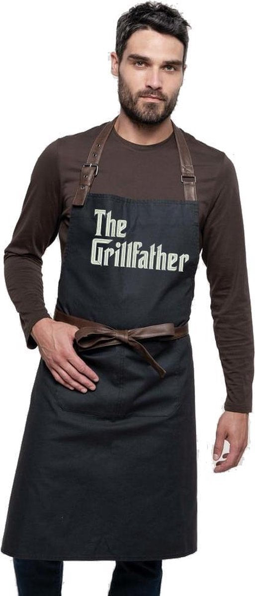 VINTAGE COTTON APRON CHARCOAL (THE GRILLFATHER)