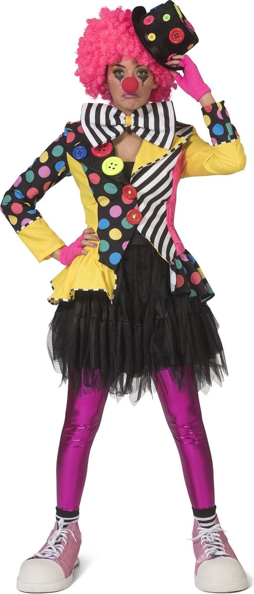 ESPA - Veelkleurige clownsjas voor vrouwen - S/M - Volwassenen kostuums