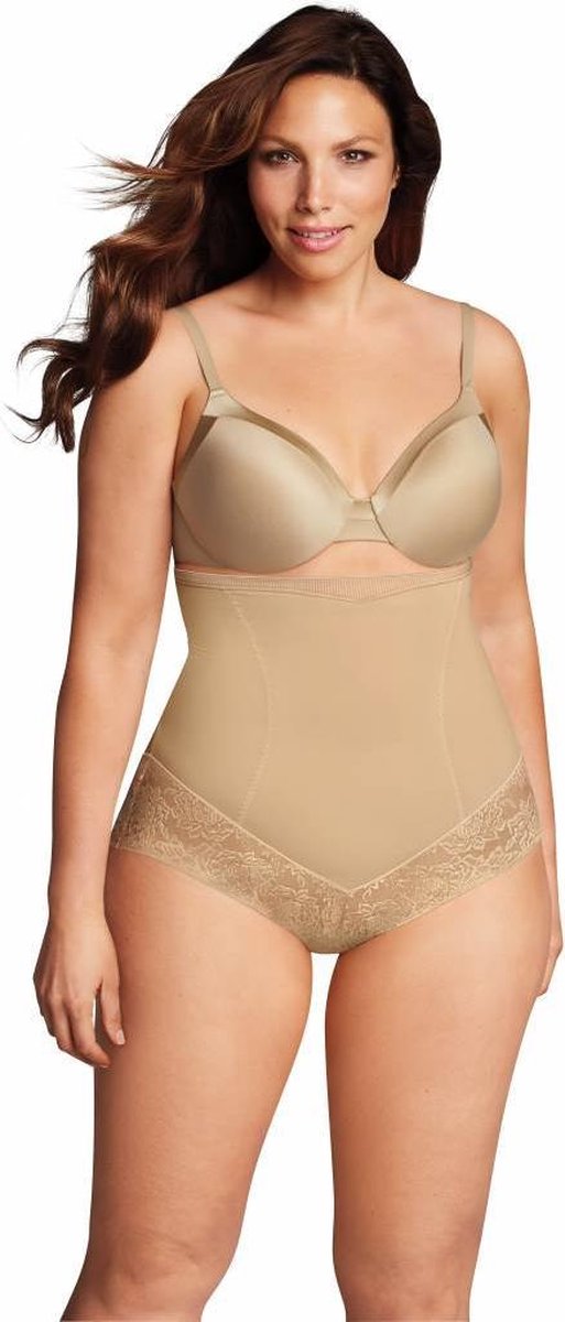 Maidenform Firm Foundations Hi-Waist Brief | Curvy | Nude