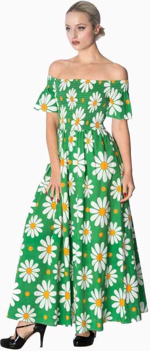 Dancing Days Lange jurk -XS- CRAZY DAISY SMOCK Groen