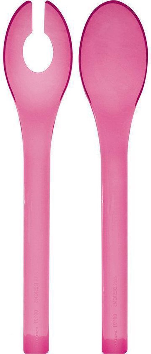 Zak!Designs Opposite Saladebestek - Transparant - 31 cm - Raspberry