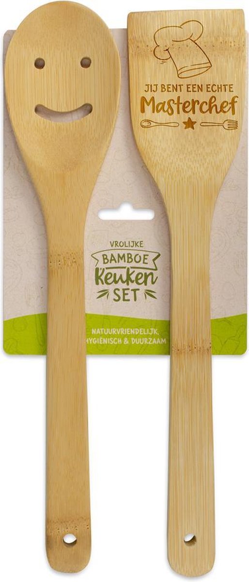Vrolijke Bamboe Keukenset “Masterchef”