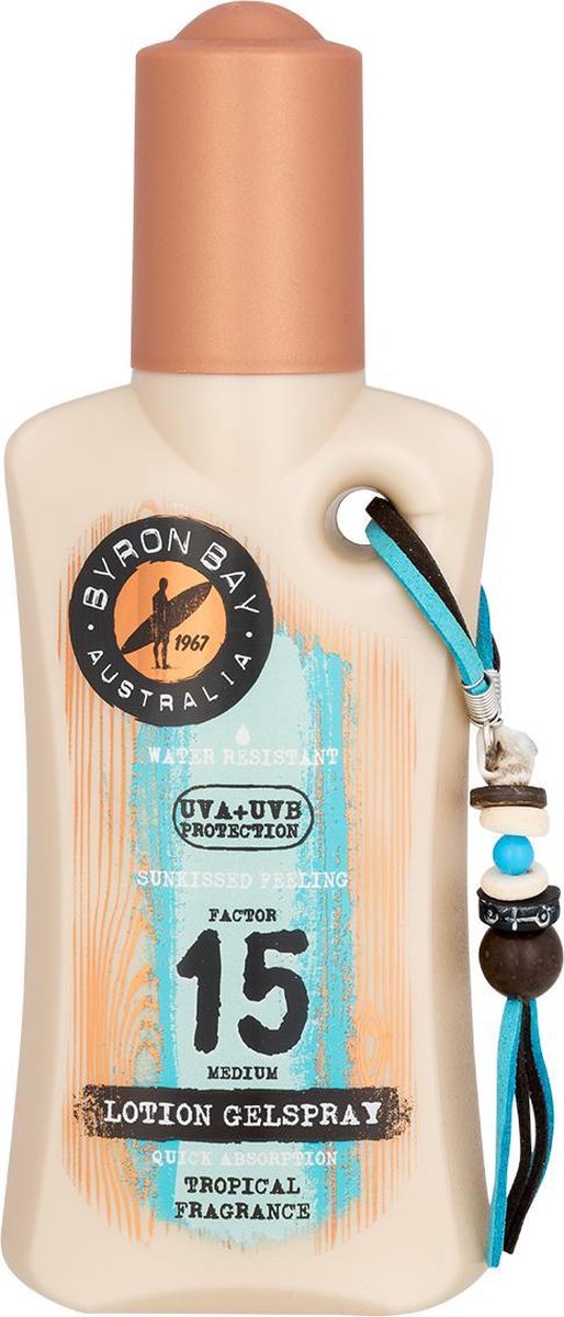 Byron Bay Lotion Gel Spray Spf 15- 200ml- For Silky Soft Skin- Water Resistant