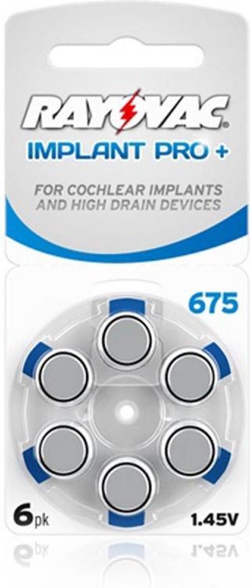 Rayovac 675 IMPLANT PRO+ Gehoorapparaat batterijen