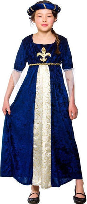 E-Carnavalskleding.nl: 128cm - e-Carnavalskleding.nl Markiezinnen Minerva jurk in blauw