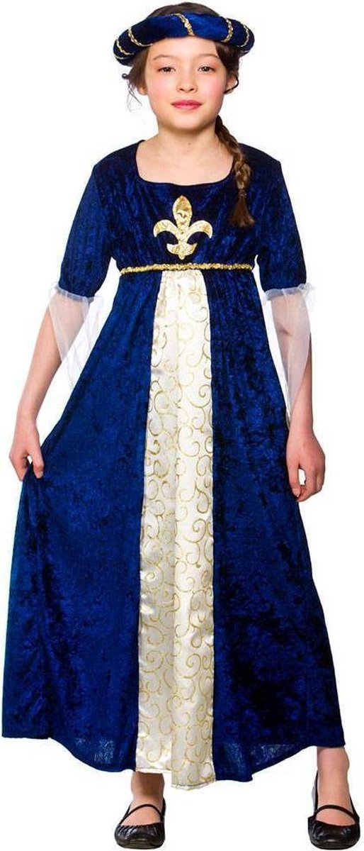 E-Carnavalskleding.nl: 128cm - e-Carnavalskleding.nl Markiezinnen Minerva jurk in blauw