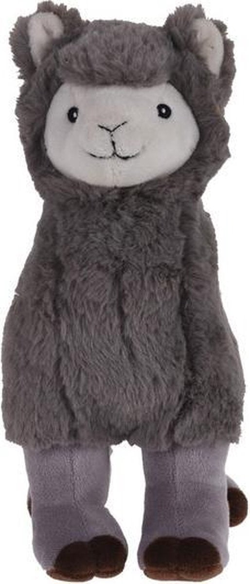 Grijze pluche alpaca/lama knuffel 30 cm