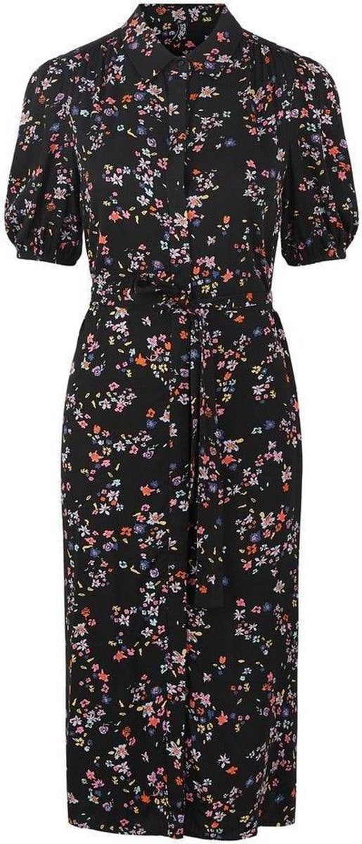 Pclala 2/4 Midi Shirt Dress 17112578 Black/splash Flo