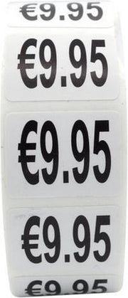500 stuks prijsstickers 9