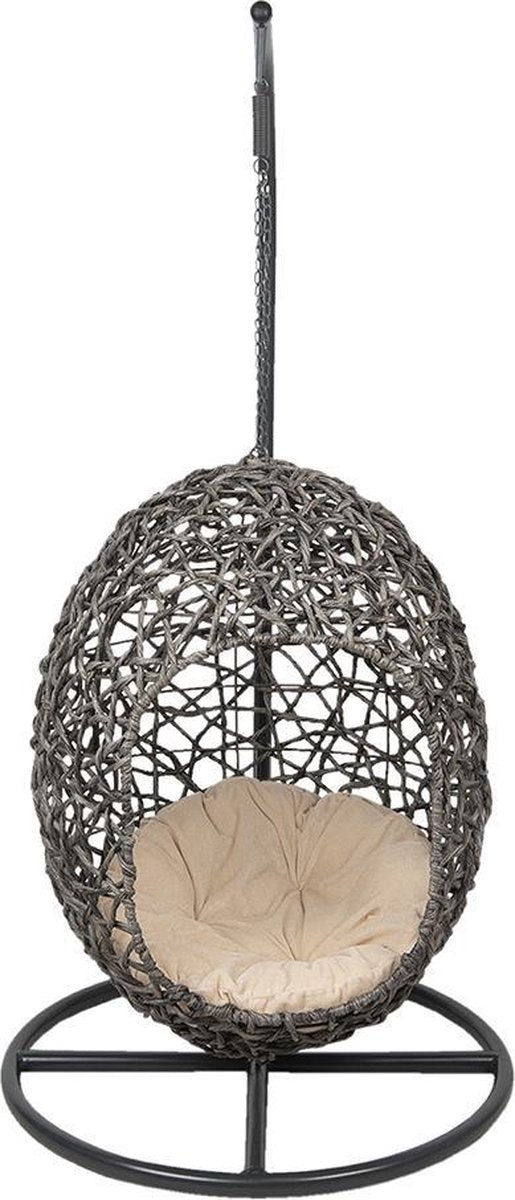 Clayre & Eef Kattenmand hangend Ø 45*120 cm Zilverkleurig Kunststof Rond Kattenhuis Kattenbed