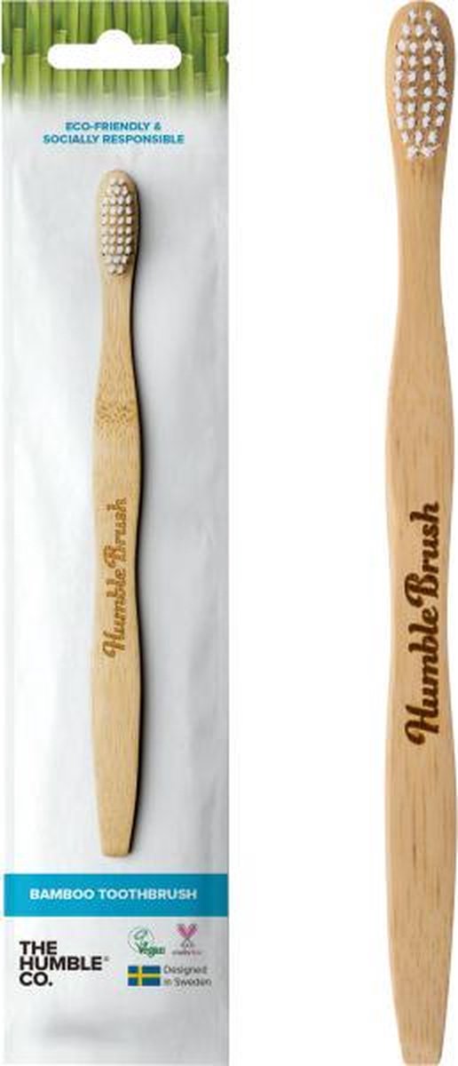 Bamboe Tandenborstel -flat curved - Soft