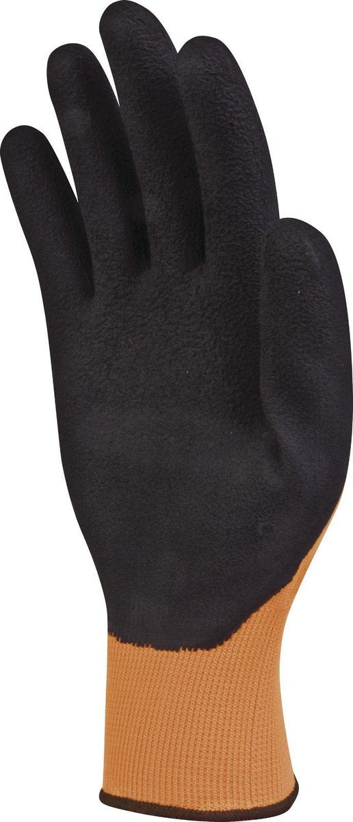 GEBREIDE HANDSCHOEN VAN POLYESTER - HANDPALM MET SCHUIM VAN LATEX-COATING