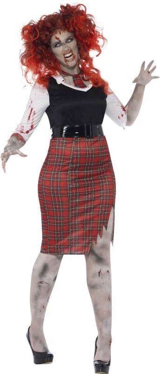 Zombie schoolmeisje kostuum - Halloween Schoolgirl verkleedkleding maat 48/50
