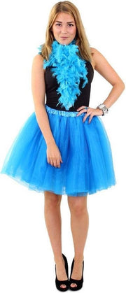 Tule rok deluxe blauw one size