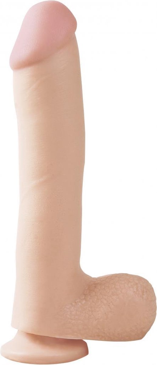 10" Dong with Suction Cup - Flesh - Realistic Dildos -