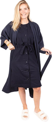 Tjar kimono - donkerblauw - maat XL - kleding - unisex - badjas
