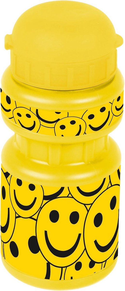 Ventura Bidon Met Houder Smile 300 Ml Junior Geel/zwart