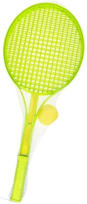 KINDER TENNISSET KLEUR + BAL IN NET | GROEN | TENNIS | SOFTBAL | ZACHTE BAL | BUITENSPORT |