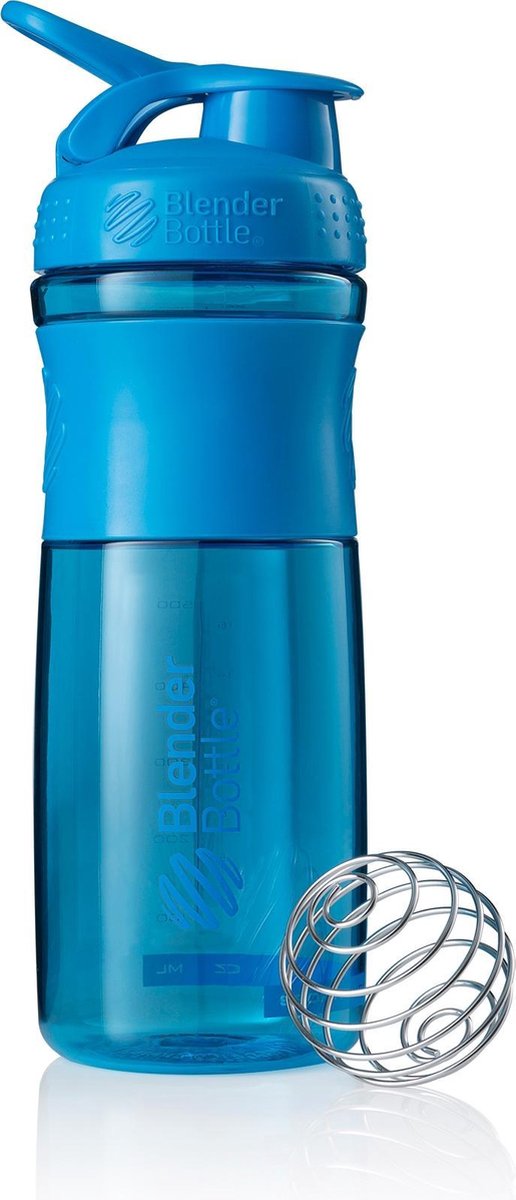 BlenderBottle™ SPORTMIXER Big Cyaan met oog - Eiwitshaker / Bidon / Shakebeker  - 820 ml