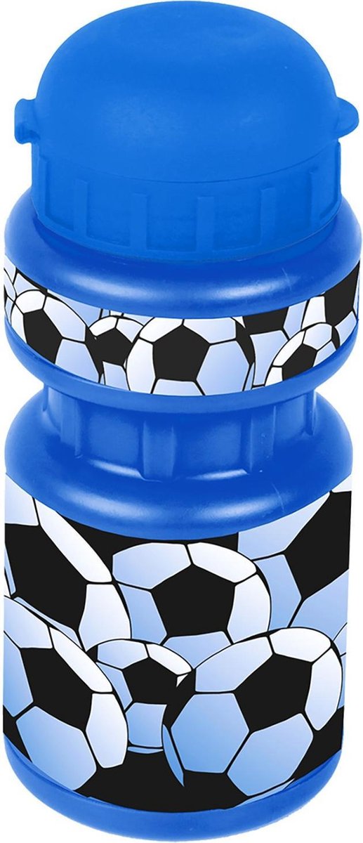 Ventura Bidon Met Houder Voetbal 300 Ml Jongens Blauw