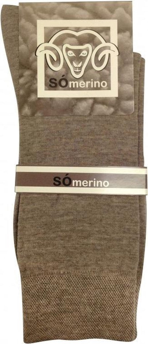 2-Pack Zachte Dunne Merino Wollen Sokken S15 - Unisex - beige - Maat 39-42