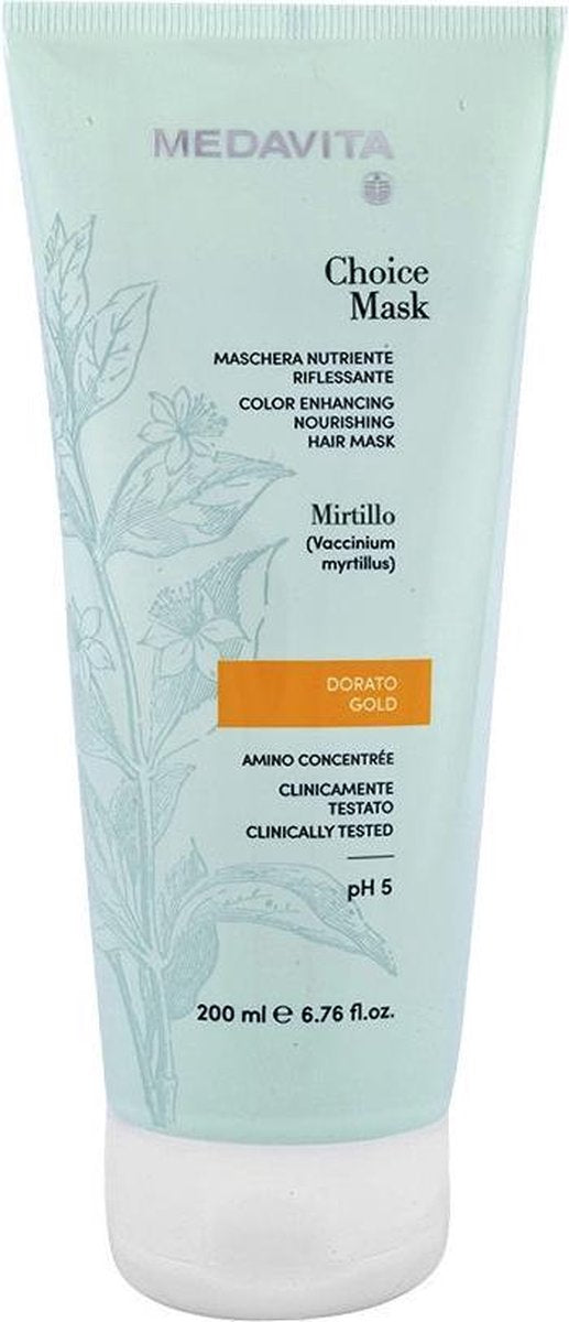 Medavita Masker Choice Color Enhancing Nourishing Hair Mask Gold